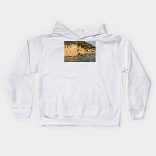 Castle of Nafpaktos and some Sea Kids Hoodie